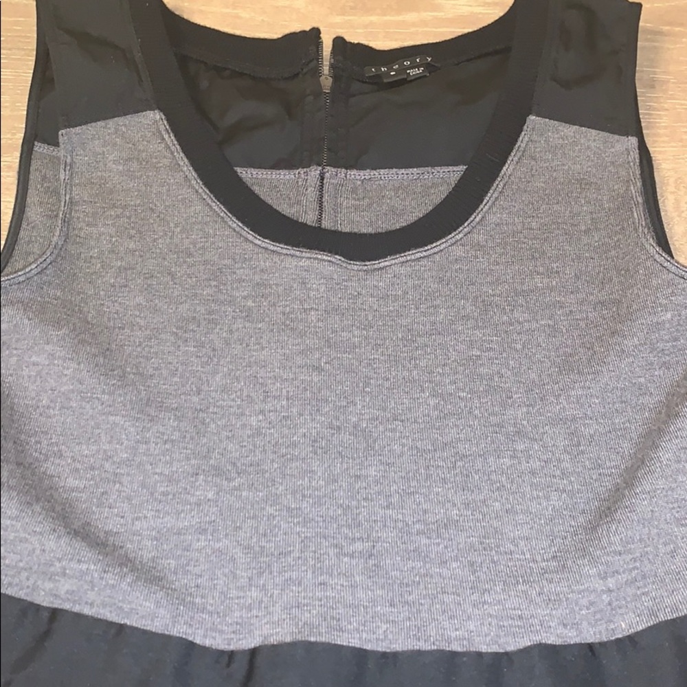 Theory gray and black dress with pockets - Picture 6 of 10